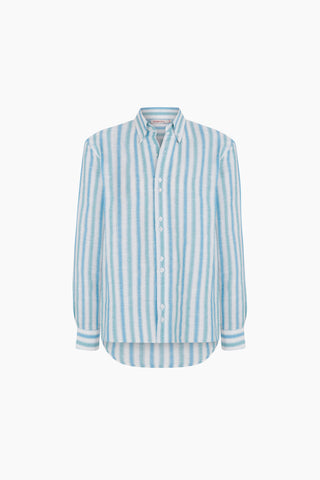 Ease Blue Striped Boyfriend Shirt