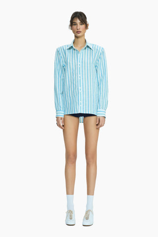 Ease Blue Striped Boyfriend Shirt