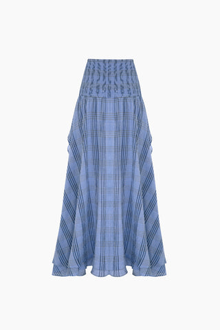 Fever Blue Plaid Skirt
