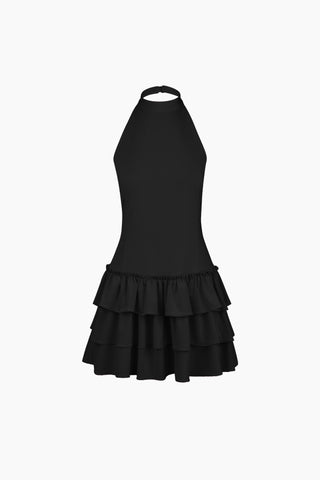 Fiore Siyah Mini Elbise