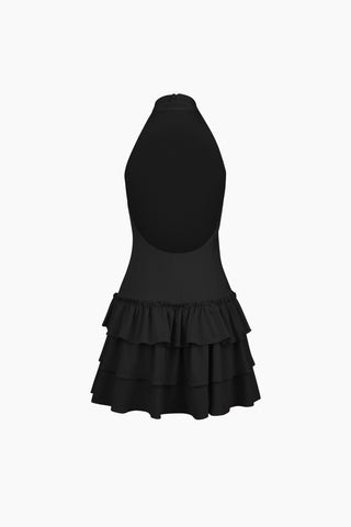 Fiore Siyah Mini Elbise