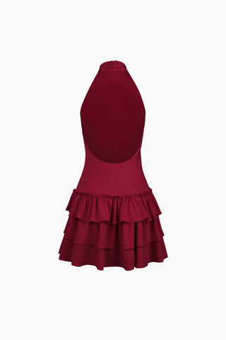 Fiore Kırmızı Mini Elbise