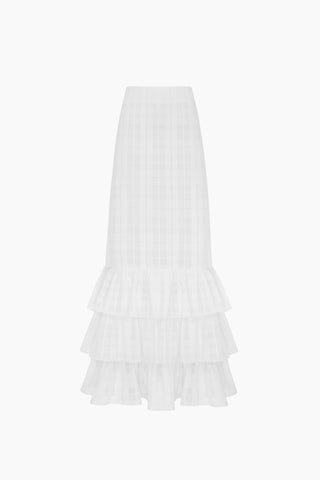 Flow White Plaid Skirt