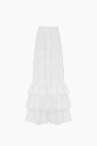 Flow White Plaid Skirt