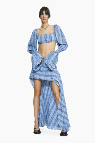 Hola Blue Plaid Top
