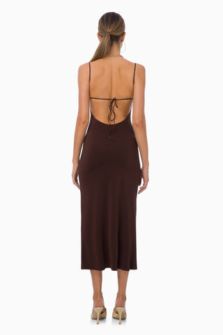 Hush Midi Dress / Brown