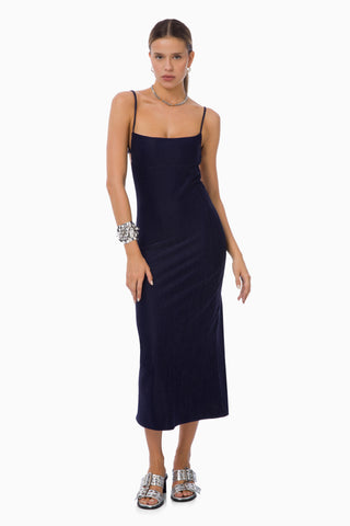 Hush Midi Dress / Navy Blue Glitter