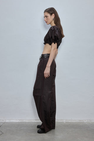 Mimi Crop Top / Brown