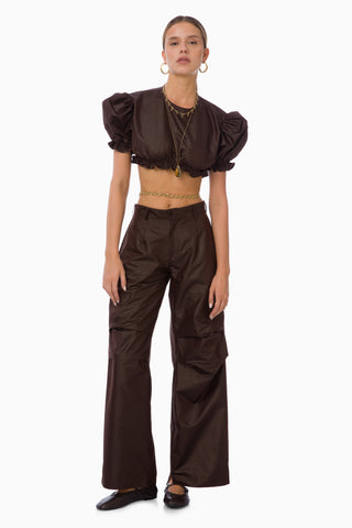 Mimi Crop Top / Brown
