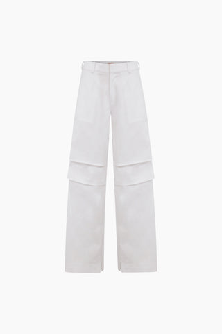 Mimi Cargo Trousers / White