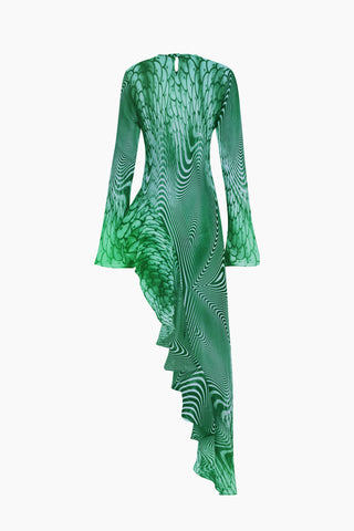 Nalu Green Patterned Dress