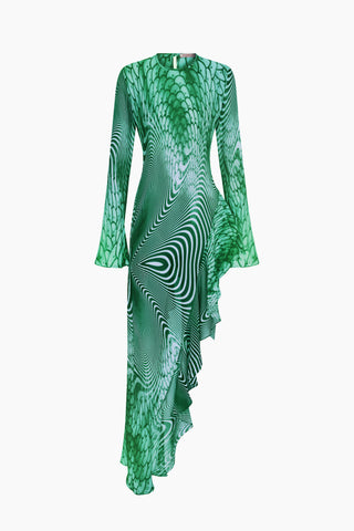 Nalu Green Patterned Dress