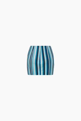 Poetic Mini Skirt / Blue Striped