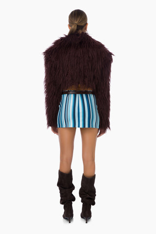 Rare Fur Jacket / Maroon