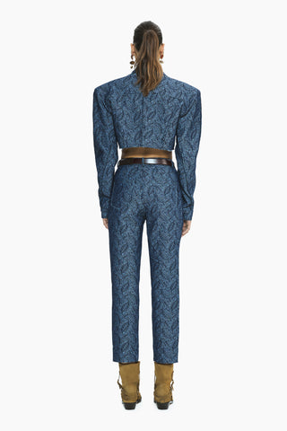 Clarte Denim Pantolon / Koyu Mavi Desenli