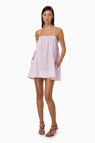 Vaila Mini Dress / Pink Gingham