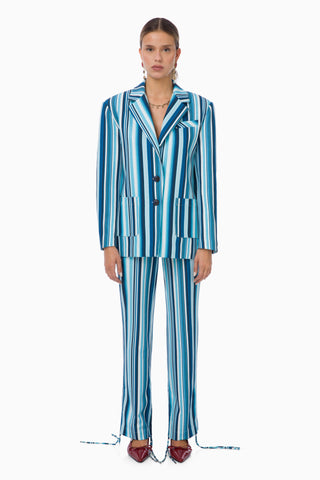 Jolene Blazer Jacket / Blue Striped