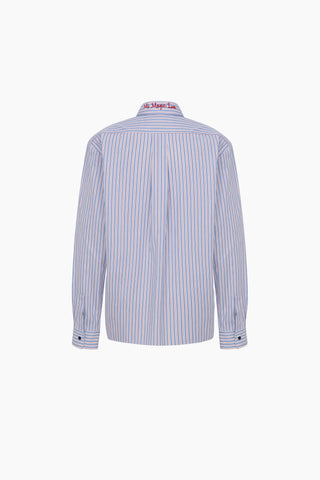Ease Boyfriend Shirt / Blue Striped