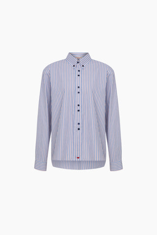 Ease Boyfriend Shirt / Blue Striped